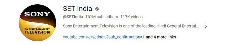 کانال یوتیوب SET India