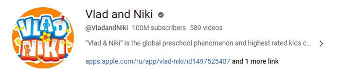 کانال یوتیوب Vlad and Niki