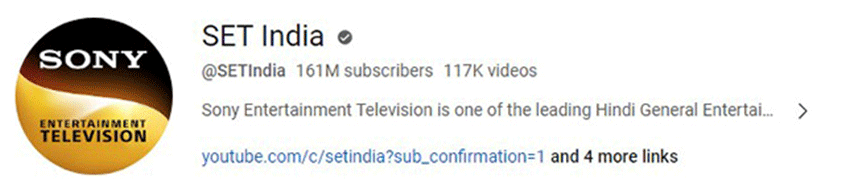 کانال یوتیوب SET India