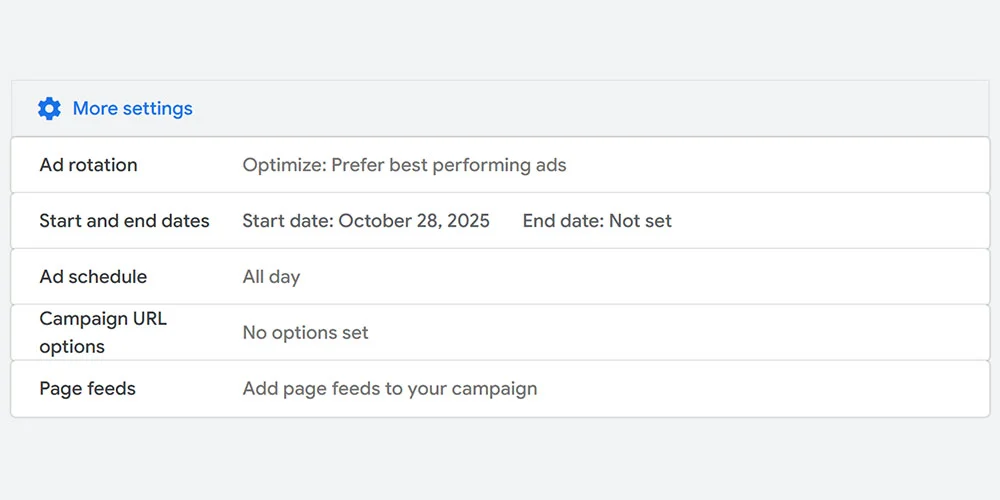 تنظیمات پیشرفته ساخت کمپین گوگل ادز