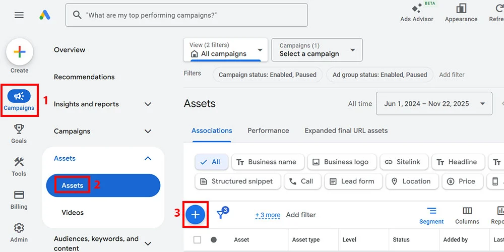 اضافه کردن افزونه‌های گوگل ادز به تبلیغ - عکس 1