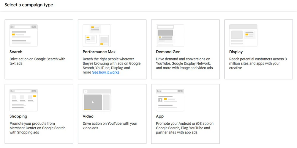انواع تبلیغات گوگل