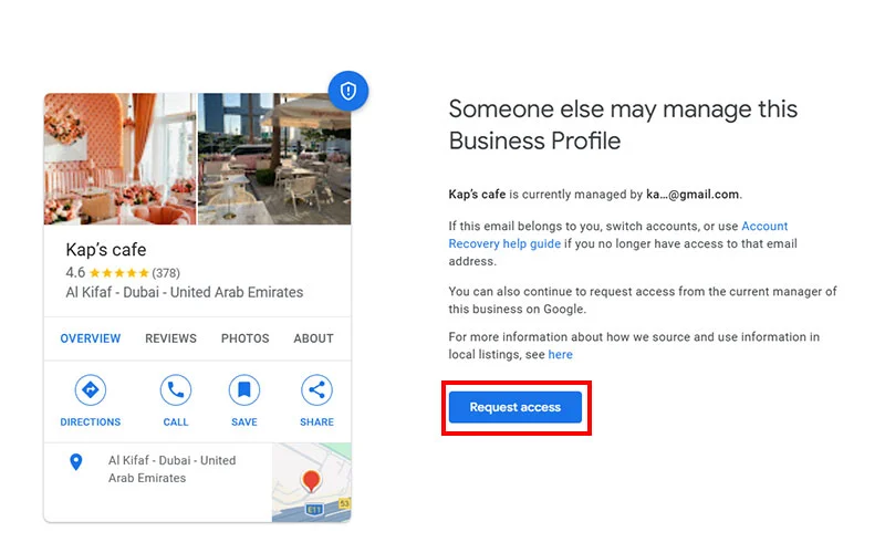 ارسال درخواست برای دسترسی GBP مدیریت شده توسط دیگران - عکس 1