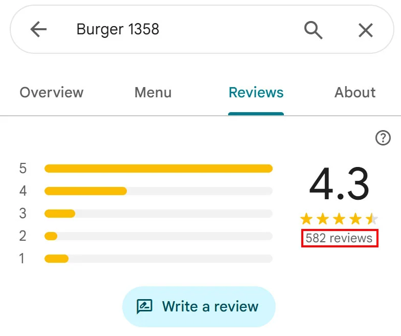 نظرات پروفایل بیزینسی گوگل