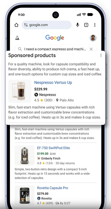 تبلیغات AI-powered Shopping ads