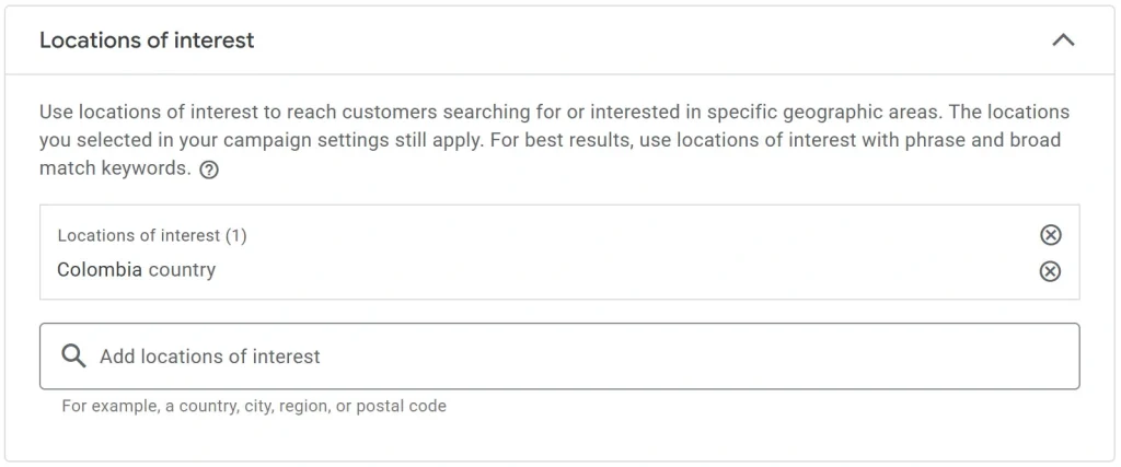 قابلیت Location of interest در AI Max