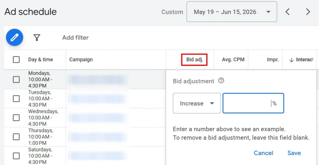 تغییر بید (Bid adjustment) در گوگل ادز