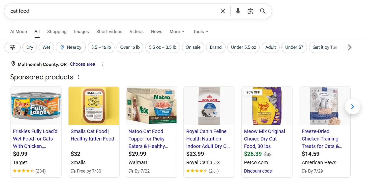 تبلیغات شاپینگ گوگل