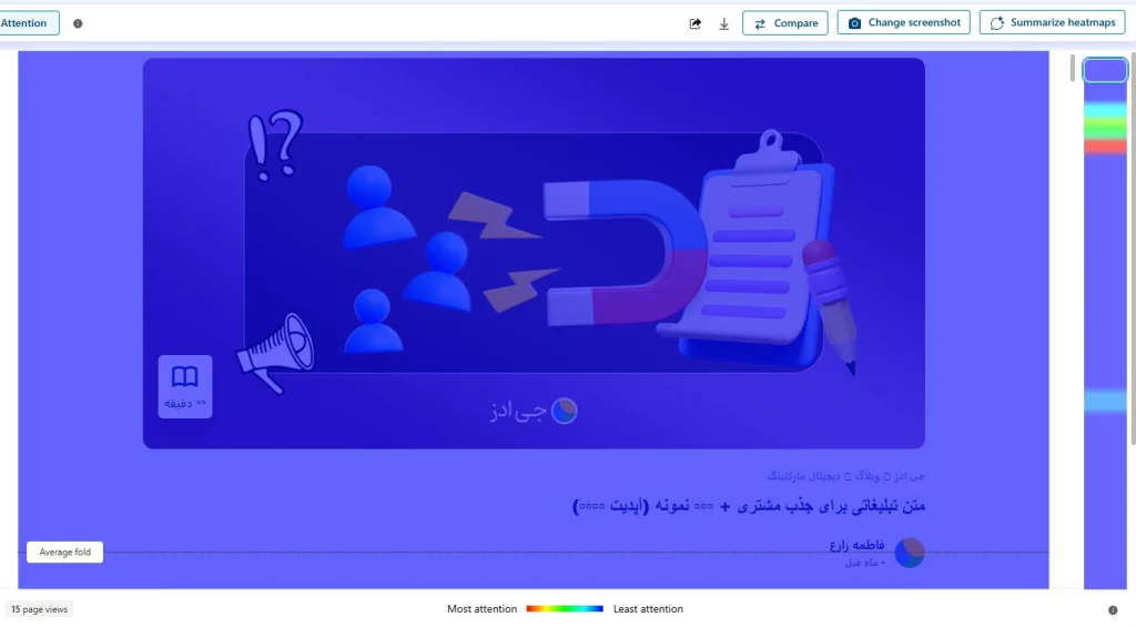 نمونه Heatmap مایکروسافت کلریتی
